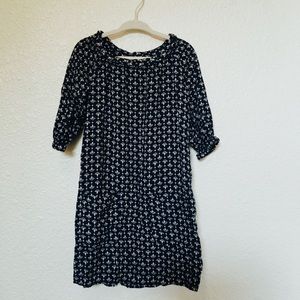SOLD XS/5 Old Navy Dress - Dark Blue with White/Cream Design